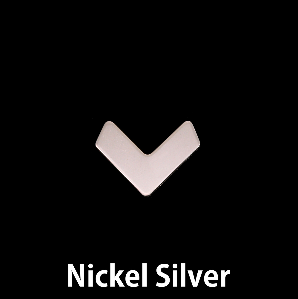 Metal Stamping Blanks Nickel Teeny Tiny Chevron 14mm x 11mm, 24g